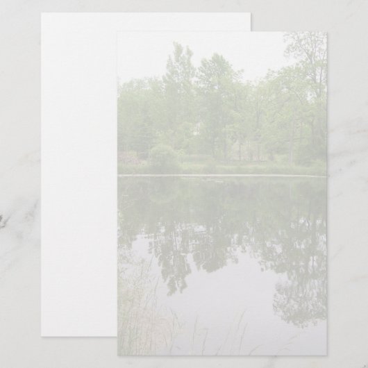 Teich-Briefpapier Briefpapier (Vorne/Hinten)
