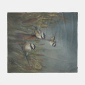 Teich der Meisen Fleecedecke (Vorderseite (Horizontal))