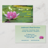 Teich-Dienstleistungen Visitenkarte (Vorne/Hinten)