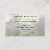 Teich-Dienstleistungen Visitenkarte (Rückseite)