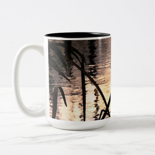 Teich-Eindrücke Zweifarbige Tasse (Links)