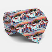 Teich-Hockey auf gefrorenem See Krawatte (Gerollt)