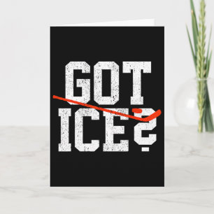 Teich Hockey Spieler bekam Eis Shinny  Karte