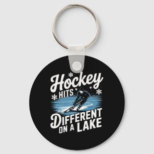 Teich Hockey trifft anderen Shinny Schlüsselanhänger