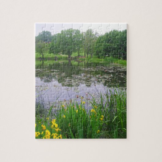 Teich im Springtime-Puzzle Puzzle (Vertikal)
