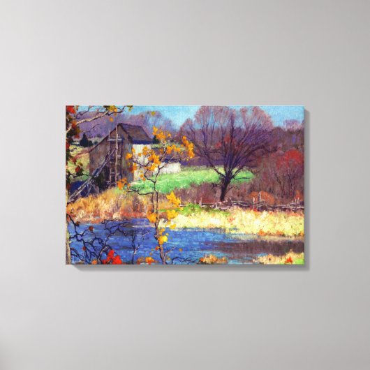 Teich in Old Lyme, Connecticut Leinwanddruck (Vorderseite)