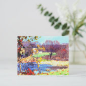 Teich in Old Lyme, Conneticut Postkarte (Stehend Vorderseite)