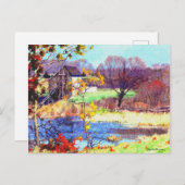 Teich in Old Lyme, Conneticut Postkarte (Vorne/Hinten)