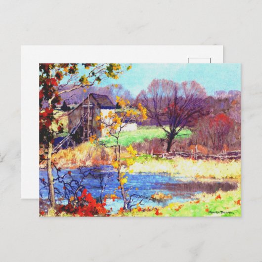 Teich in Old Lyme, Conneticut Postkarte (Vorne/Hinten)