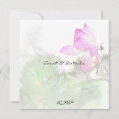 TEICH LOTUS L Chinese-Bürsten-Malerei-Kunst Einladung (Rückseite)