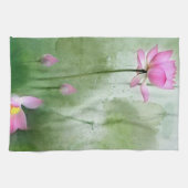 TEICH LOTUS L Chinese-Bürsten-Malerei-Kunst Handtuch (Horizontal)