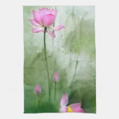 TEICH LOTUS L Chinese-Bürsten-Malerei-Kunst Handtuch (Vertikal)