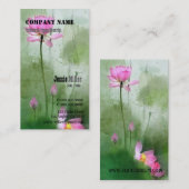 TEICH LOTUS L Chinese-Bürsten-Malerei-Kunst Visitenkarte (Vorne/Hinten)