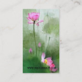 TEICH LOTUS L Chinese-Bürsten-Malerei-Kunst Visitenkarte (Rückseite)