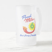 Teich-Meilen-Bier-Teich-Meister Stein Mattglas Bierglas (VorderseiteRechts)