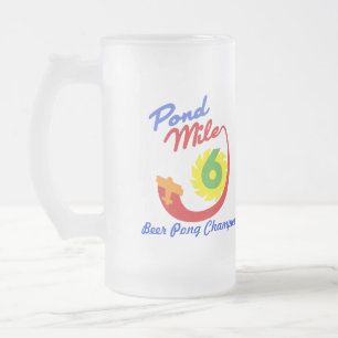 Teich-Meilen-Bier-Teich-Meister Stein Mattglas Bierglas