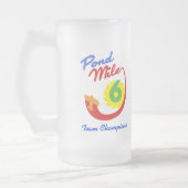 Teich-Meilen-Team verficht Stein Mattglas Bierglas (Links)