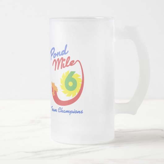 Teich-Meilen-Team verficht Stein Mattglas Bierglas (Rechts)