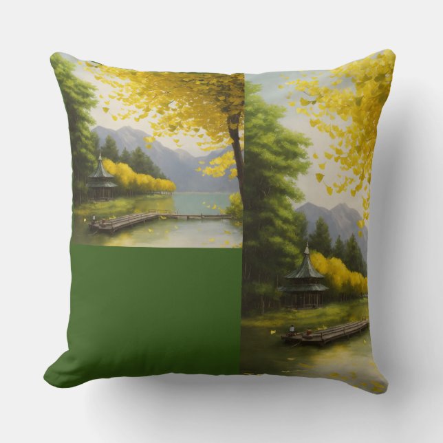 Teich mit der Natur Kissen (Vorderseite)