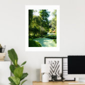 Teich mit Entenkraut bedeckt Poster (Heimbüro)