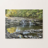 Teich mit Wasserfall Puzzle (Horizontal)