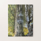 Teich mit Wasserfall Puzzle (Vertikal)
