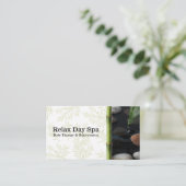 Teich und Bamboo | Kräuterzweige Visitenkarte (Stehend Vorderseite)