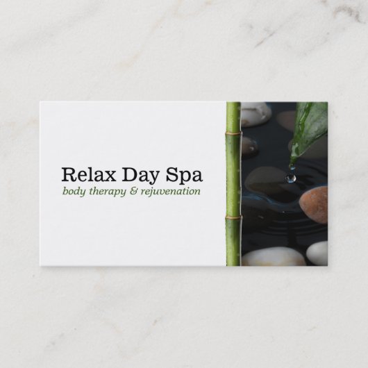 Teich und Bamboo Visitenkarte (Vorderseite)