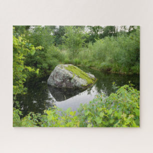 Teich und Mossgestein Puzzle