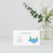 Teich und natürlicher Pool Visitenkarte (Stehend Vorderseite)