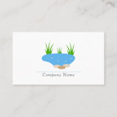 Teich und natürlicher Pool Visitenkarte (Rückseite)