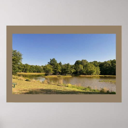 Teich-Wasserlandschaftsfoto-Poster Poster (Vorne)