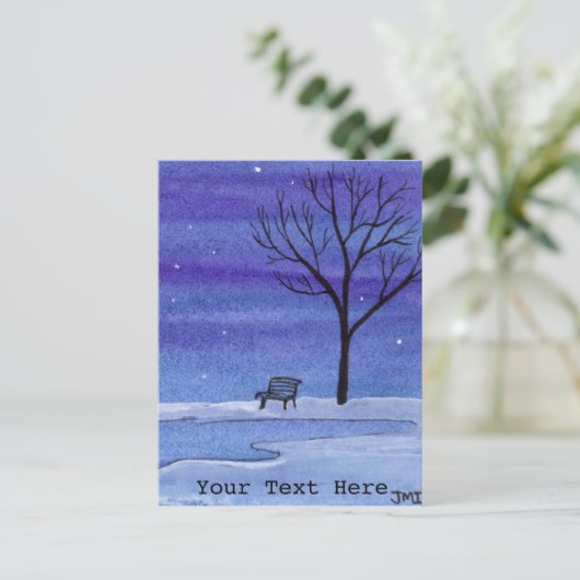 Teichbank Postkarte (Stehend Vorderseite)