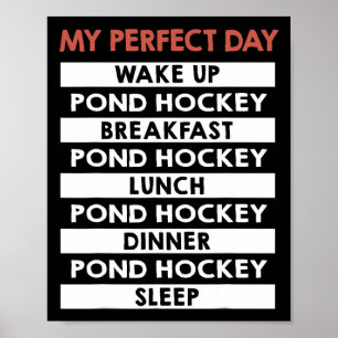 Teichhockey Mein perfekter Tag Spieler Tagesroutin Poster