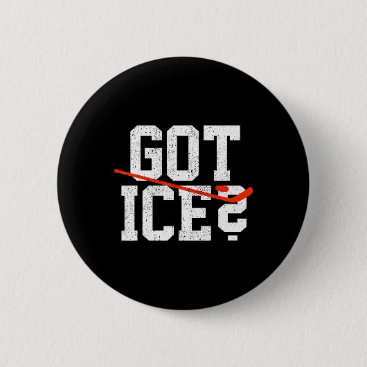 Teichhockeyspieler bekam Eishockey Button (Vorderseite)