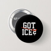 Teichhockeyspieler bekam Eishockey Button (Vorne & Hinten)