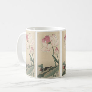 Teichhuhn mit Lotusblumen von Ohara Koson Kaffeetasse