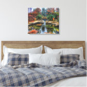Teichlandschaft in Dallas, Texas Garden Poster Leinwanddruck (Insitu (Schlafzimmer))