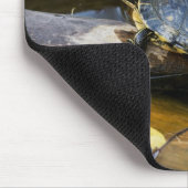 Teichschieberschildkröte im wilden mousepad (Ecke)