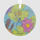 Teichszene - Acrylschmuck Ornament (Rückseite)