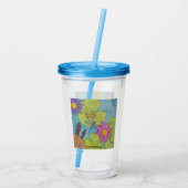 Teichszene - Akryllischer Cup Acryltrinkbecher (Rückseite)