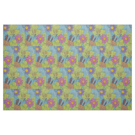 Teichszene - Elfenbein Leinenstoff Stoff (Fat Quarter (45,7 x 55,9 cm))