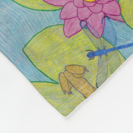 Teichszene - Fleece Blanket (Ecke)