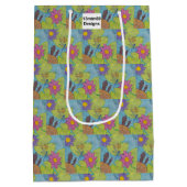 Teichszene - Geschenktasche Mittlere Geschenktüte (Rückseite)