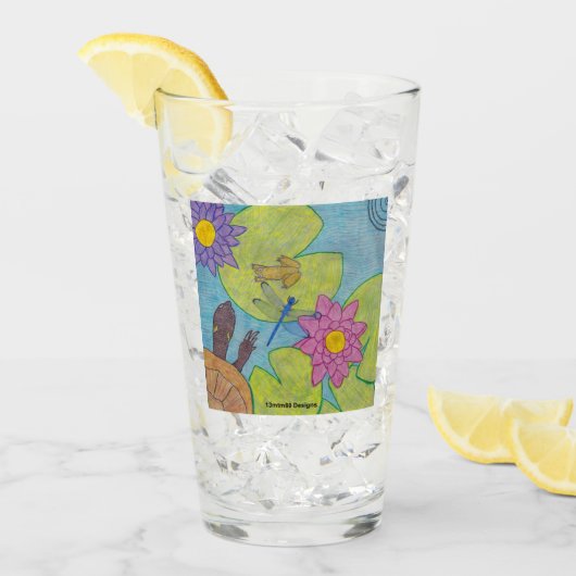 Teichszene - Glascup Glas (Vorderseite Ice)