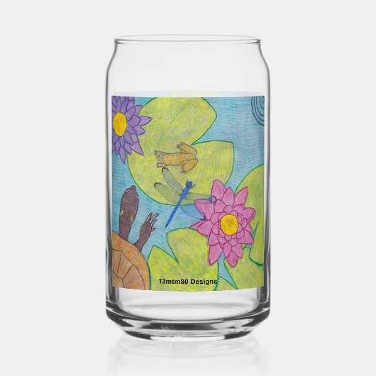 Teichszene - Glasdose Dosenglas (Vorderseite)