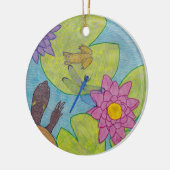 Teichszene - Keramik Ornament (Links)