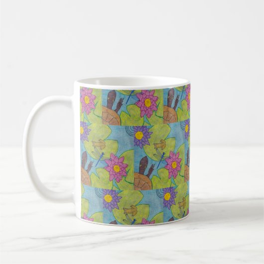 Teichszene - Klassischer Becher Kaffeetasse (Links)
