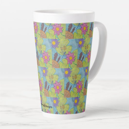 Teichszene - Latte-Tasse Milchtasse (Rechte Ecke)