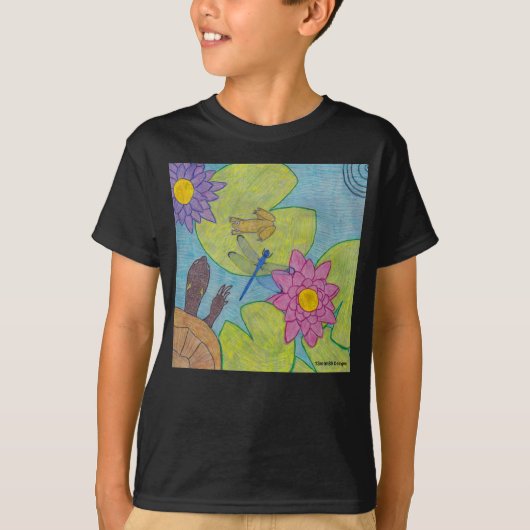 Teichszene (lebendig) - Basic T-Shirt für Jungen (Vorderseite)